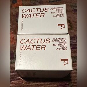 2 x NIB FRECK BEAUTY Cactus‎ Water Cleansing Lactic Acid Toner Travel 15ml/0.5oz